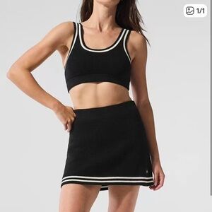 ALO Yoga Black and White Tennis Skirt